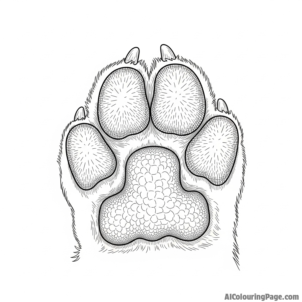 A macro shot of the texture of a dog's paw pad.