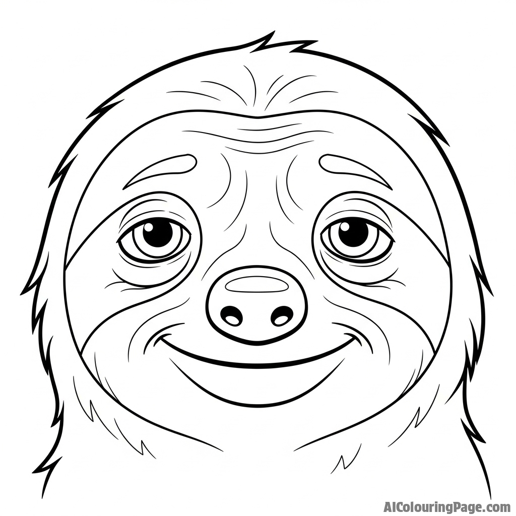 The wrinkled, wise face of a very old sloth, close up and personal.