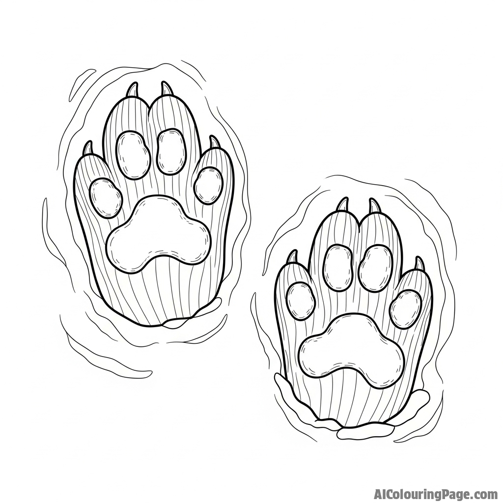 A clear set of otter paw prints left in the soft mud.