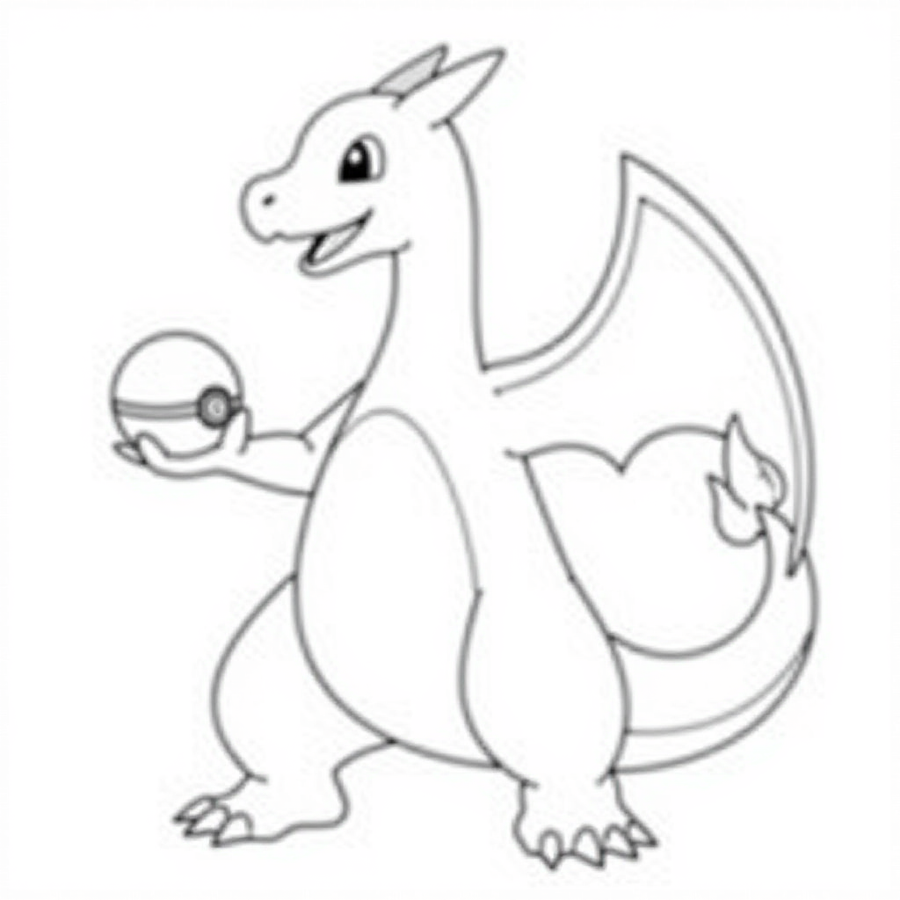 Charizard holding a Pokeball