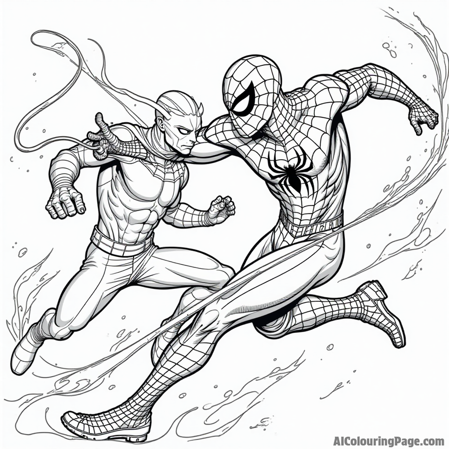 Spider-Man battling Green Goblin