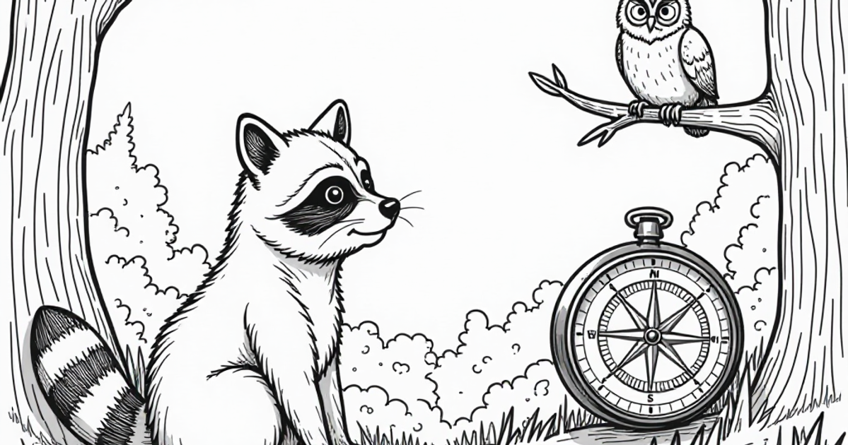 Free Compass Coloring Pages - Print in 60 Seconds | AI Colouring Page
