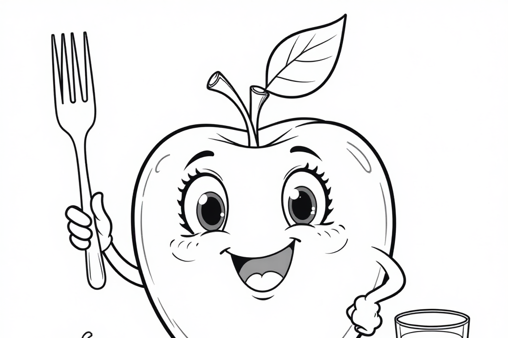 Free Apple Coloring Pages