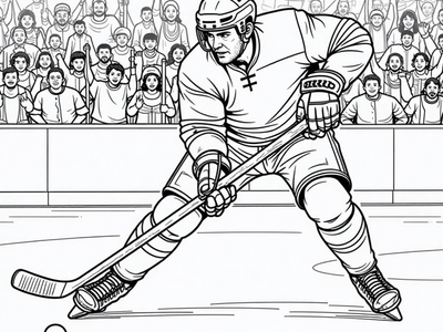 Free Hockey Coloring Pages – free printable coloring page