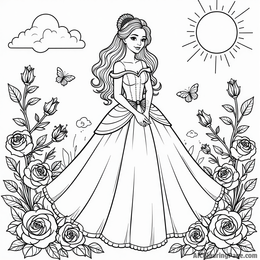 Free Belle Coloring Pages