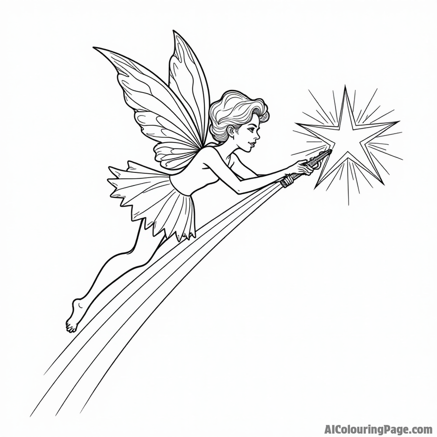 Fairy on a shooting star