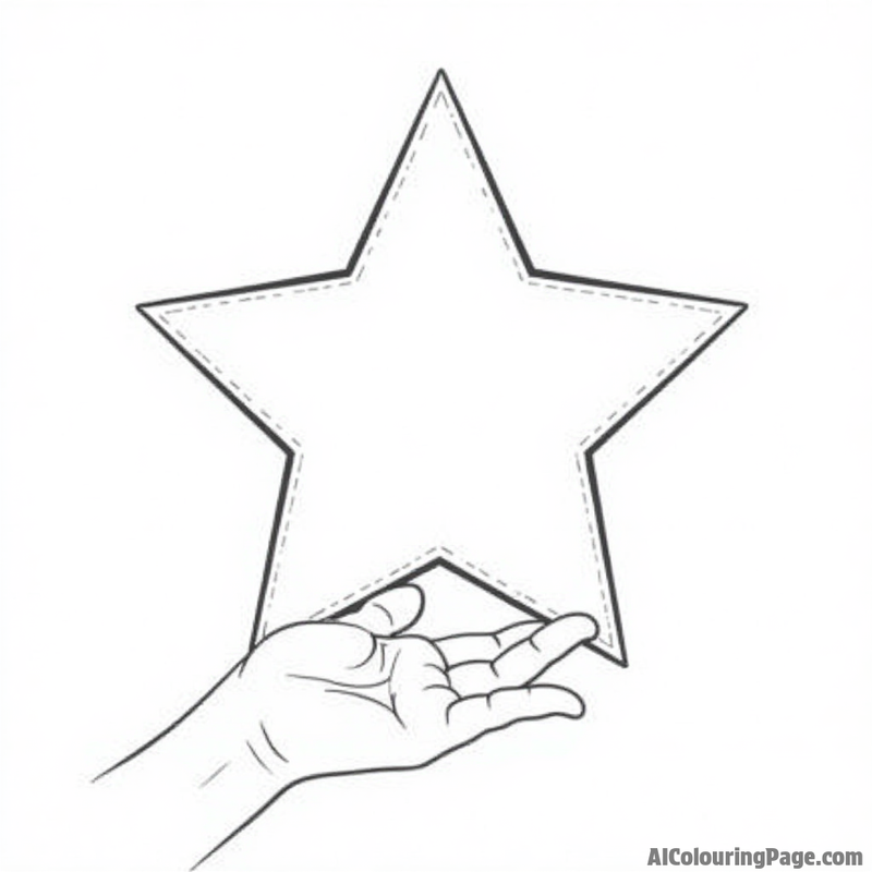 A star being held by a child's hand