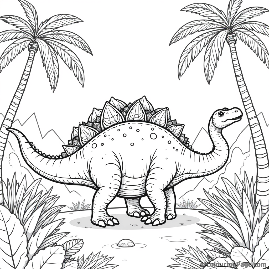 A taco dinosaur exploring a prehistoric jungle, munching on a giant taco surrounded by friendly dinosaurs.