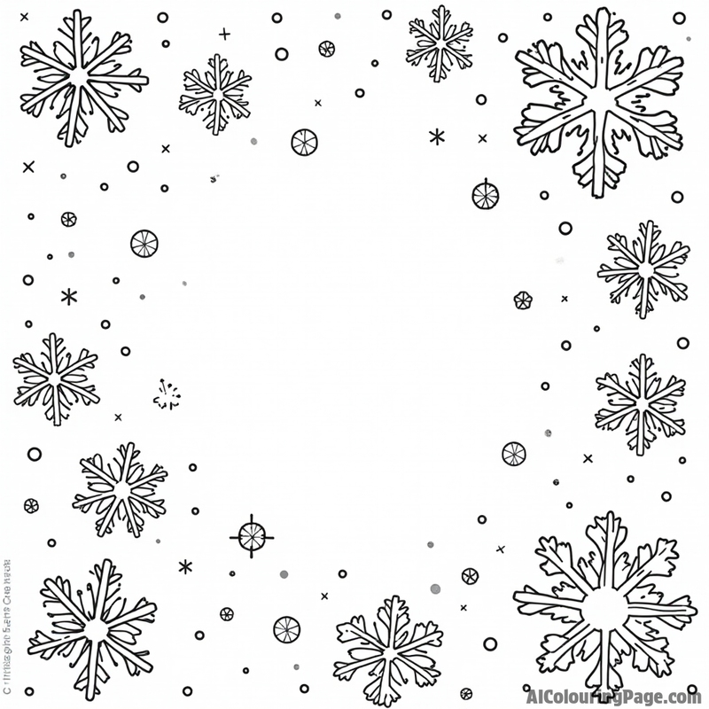 Winter wonderland with snowflakes