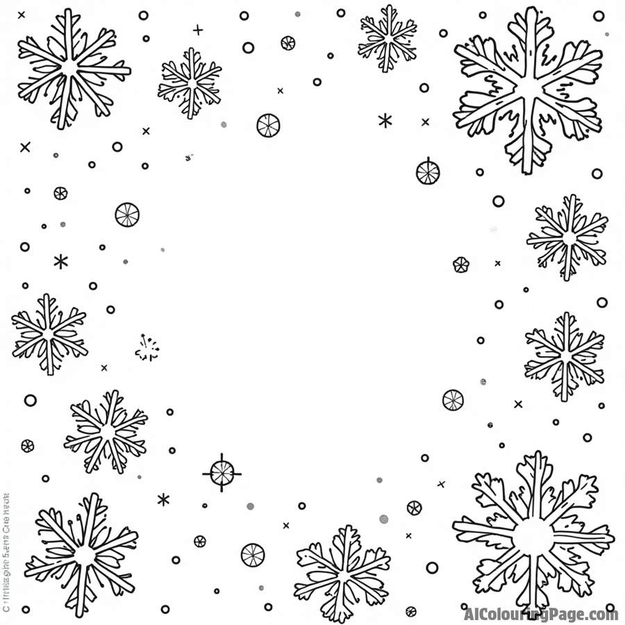 Winter wonderland with snowflakes