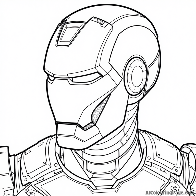 Iron Man inside his suit helmet