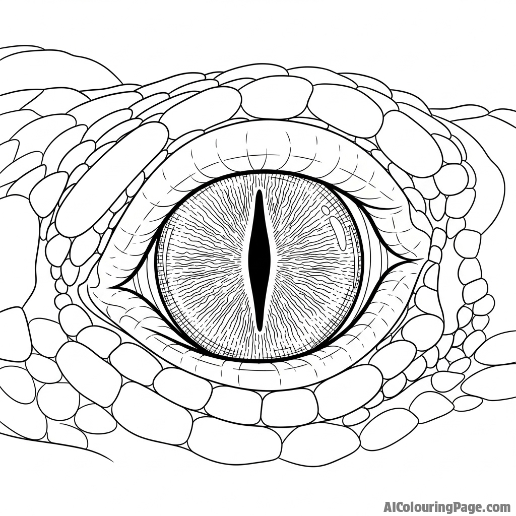 A lizard's eye, showing the vertical slit of its pupil in dim light.