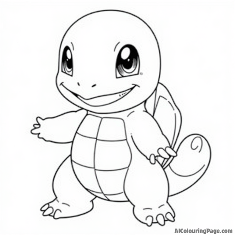 Squirtle with a big smile