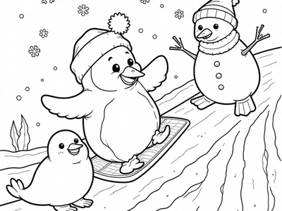 Free Penguin Coloring Pages – free printable coloring page
