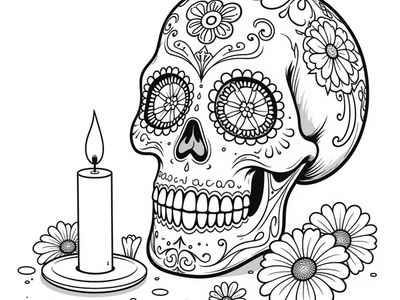 Free Day of the dead Coloring Pages – free printable coloring page