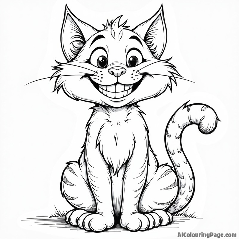 The Cheshire Cat grinning