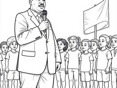 Free Martin Luther King Coloring Pages – free printable coloring page