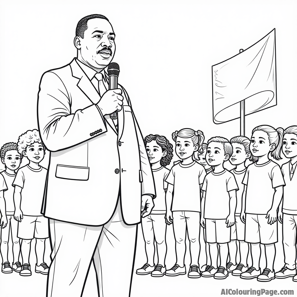 Free Martin Luther King Coloring Pages