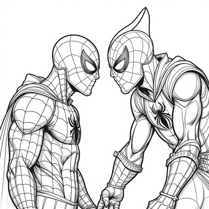 Spiderman green goblin coloring page