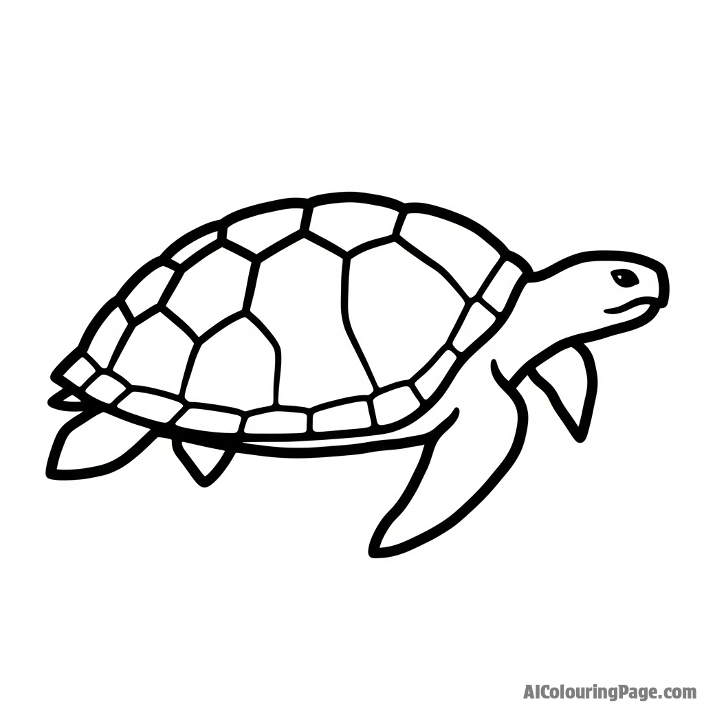 A turtle in the style of an ancient cave painting.