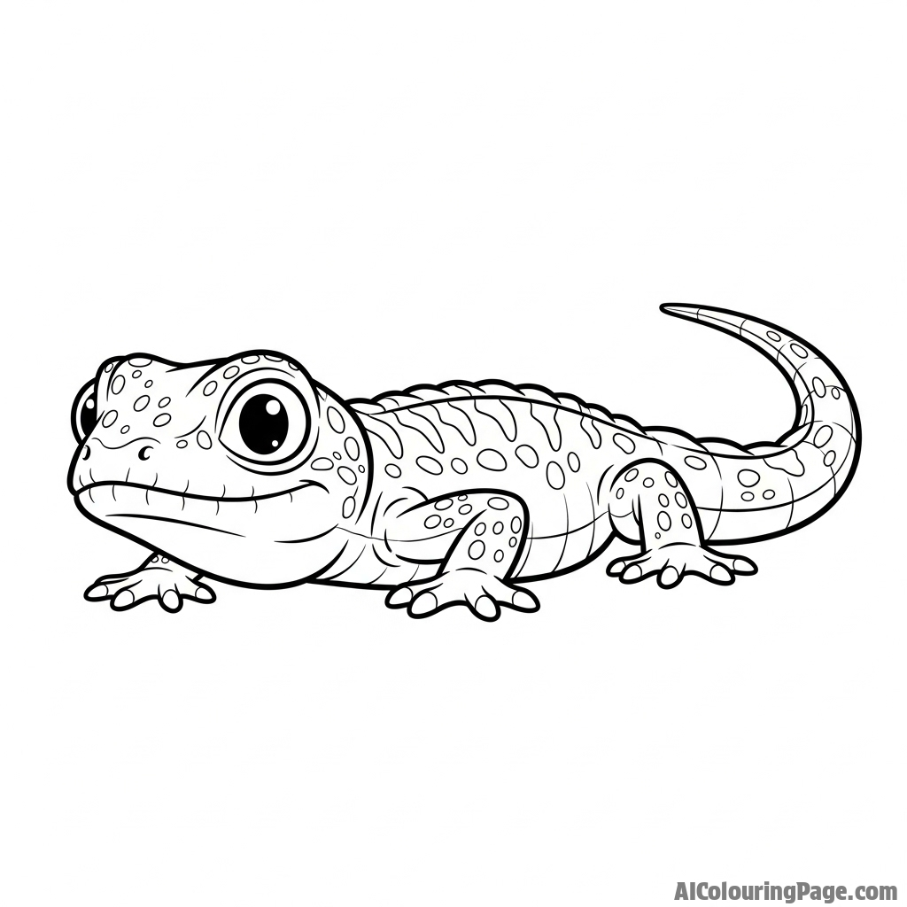 A lizard perfectly still, a master of patience waiting for prey.