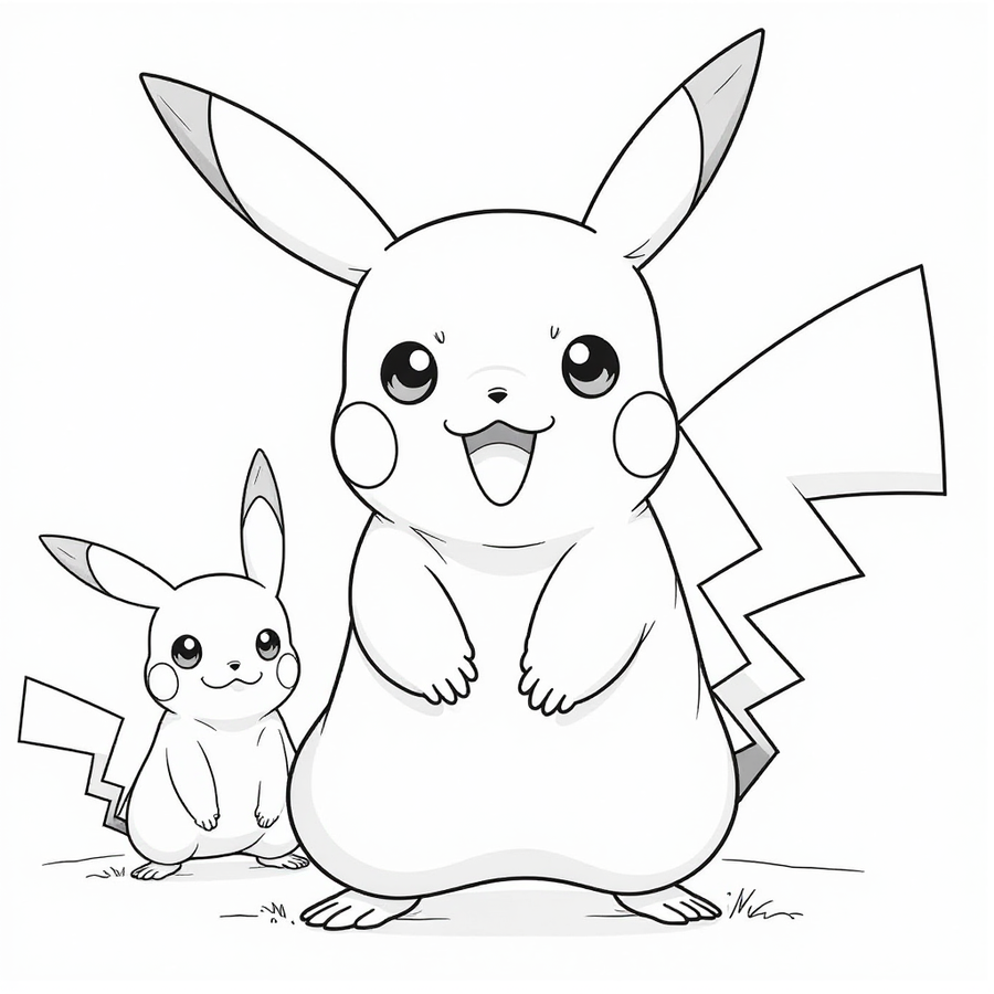 Pikachu playing with other Pokémon