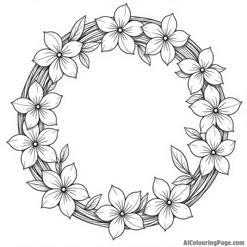 A woven wreath of jasmine blossoms