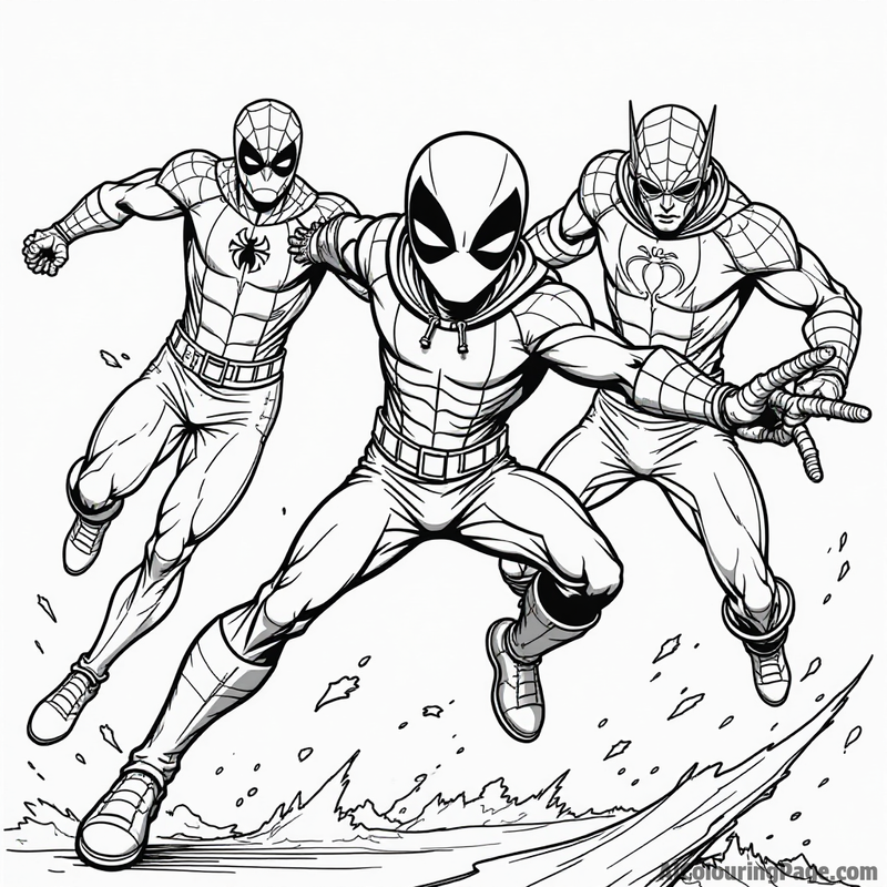 Miles Morales battling villains