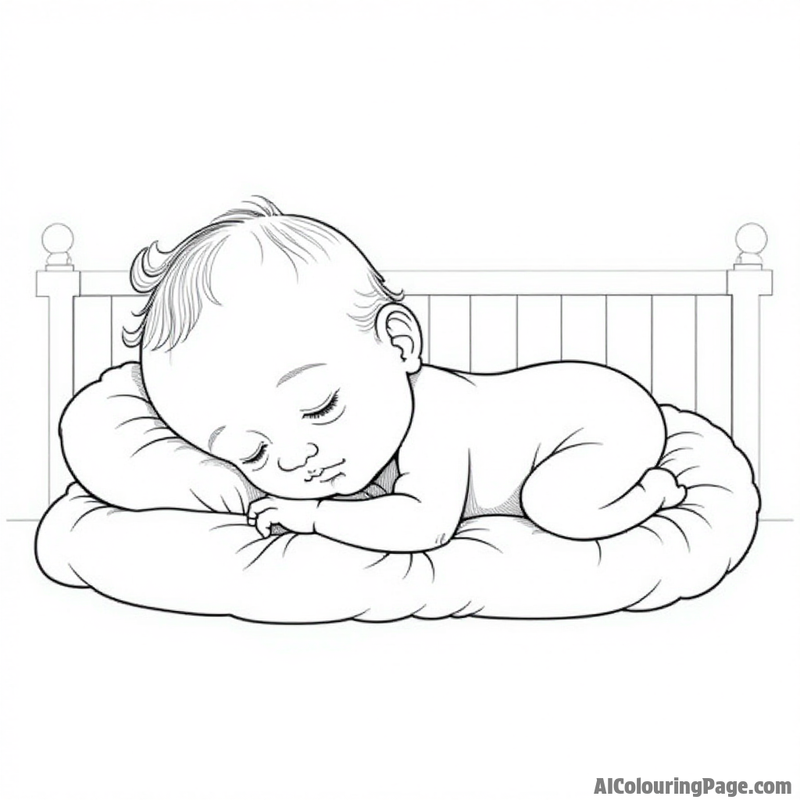 Baby sleeping soundly in a crib