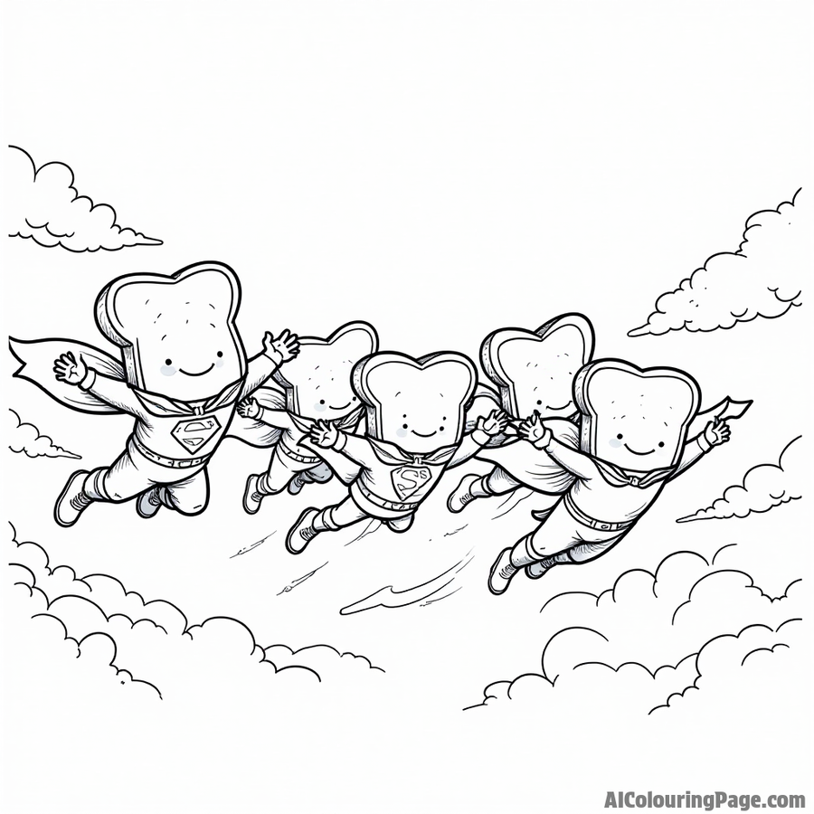 Free Bread Coloring Pages - Print in 60 Seconds | AI Colouring Page