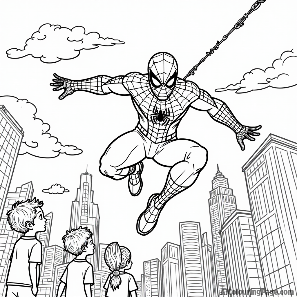 Free Spiderman Coloring Pages