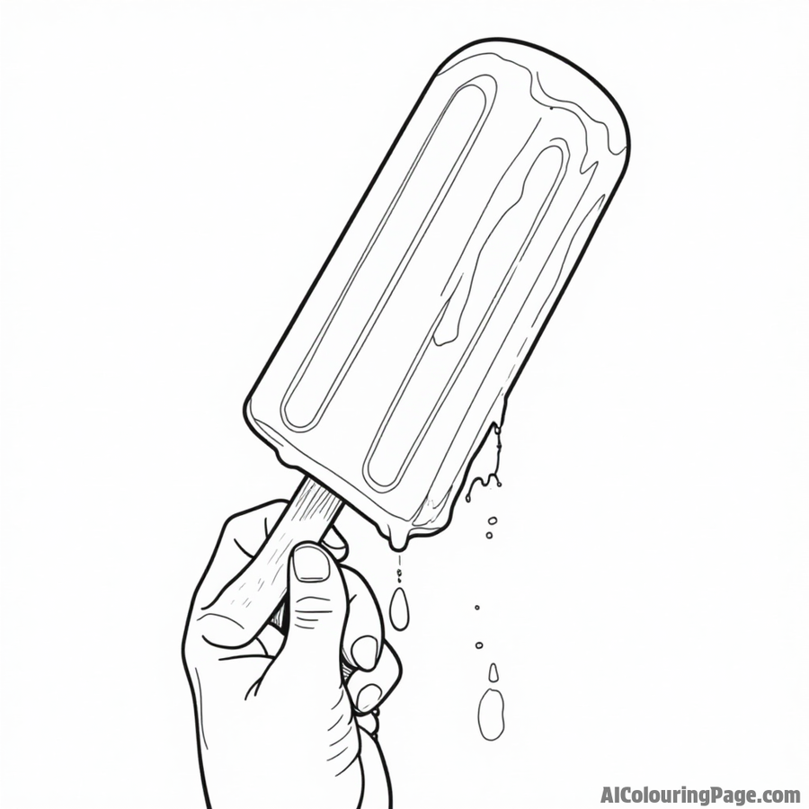 Popsicle melting in a child's hand