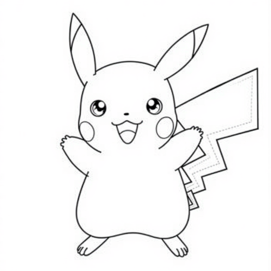 Pikachu with lightning bolts