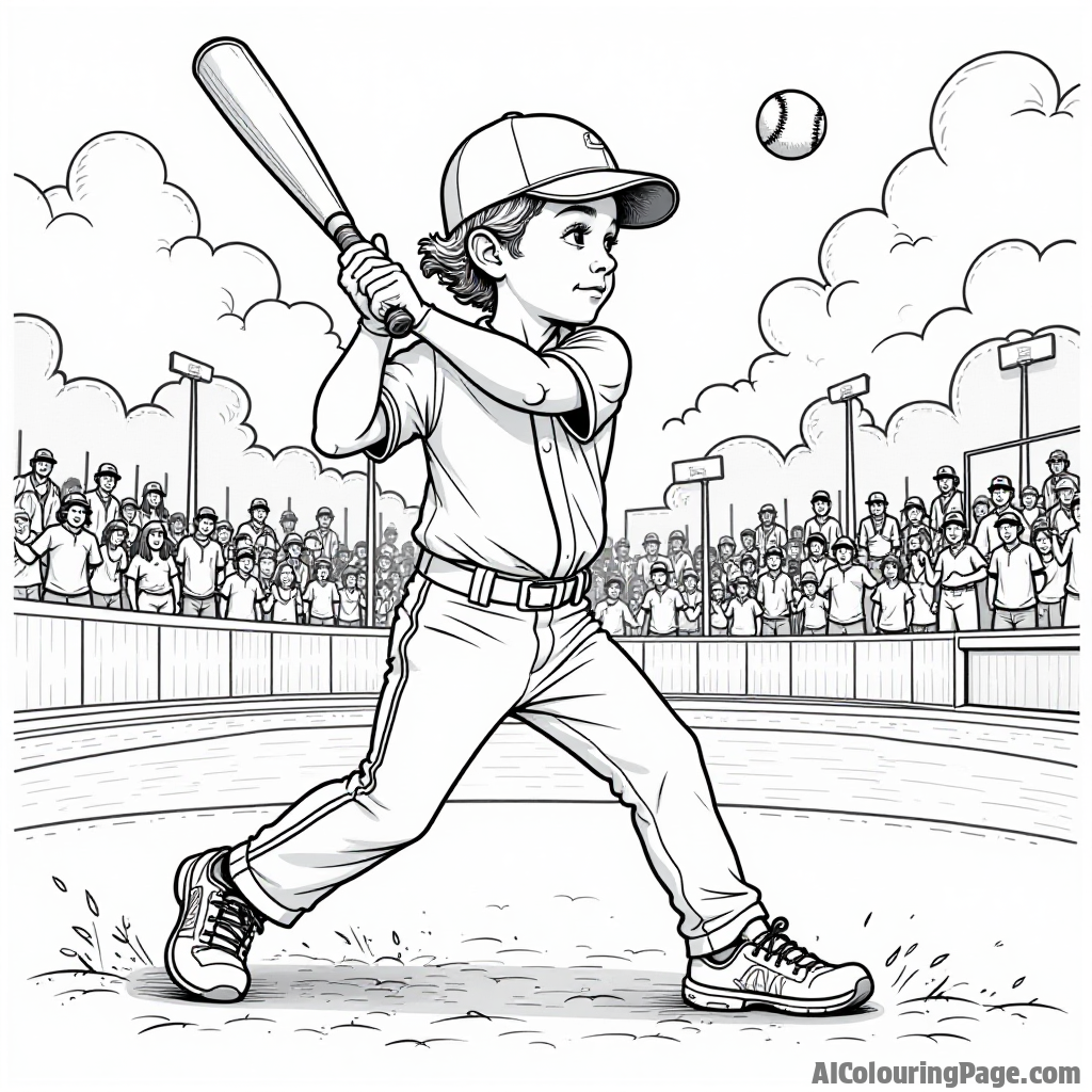 Free Baseball Coloring Pages