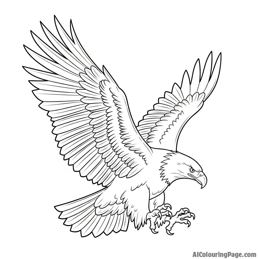 An abstract representation of eagle strength and freedom.