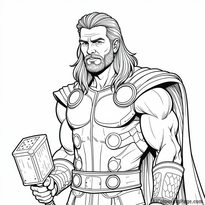 Thor with his hammer Mjolnir