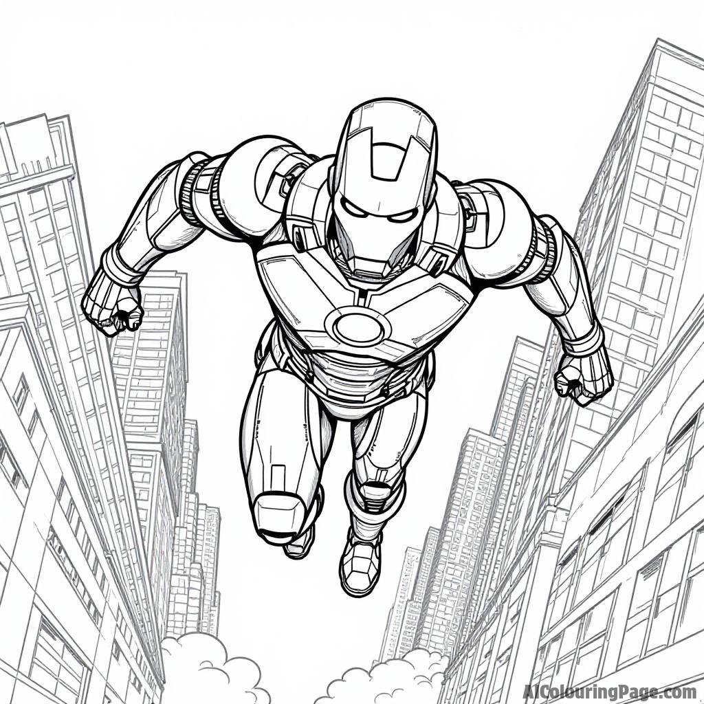 Awesome Iron Man Coloring Pages: Fly, Fight, and Explore with Tony Stark!