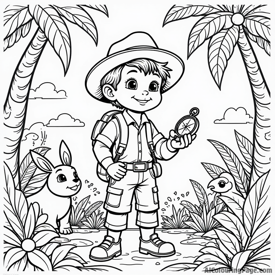 Free Compass Coloring Pages - Print in 60 Seconds | AI Colouring Page