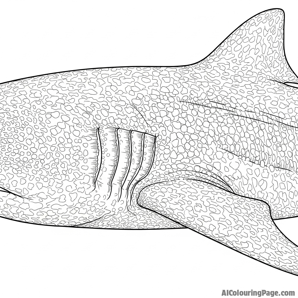 A close-up of the textured, rough skin of a shark.