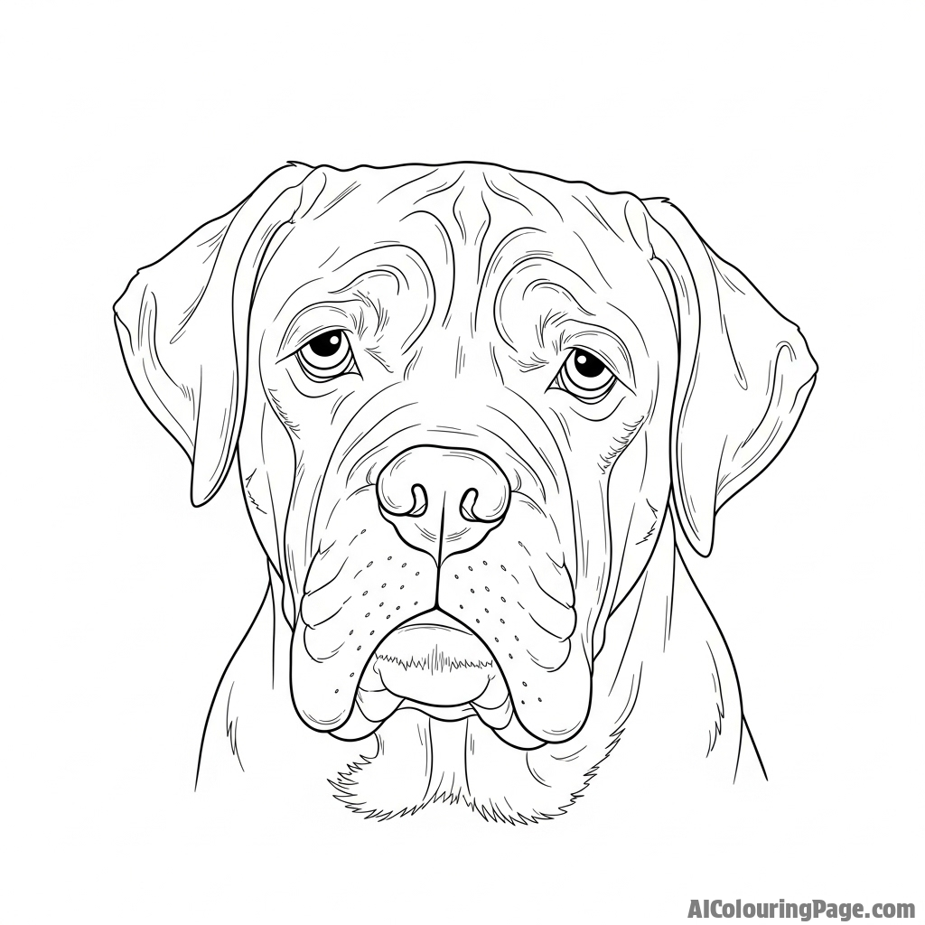 A dog with an expressive, wrinkled face looking pensive.