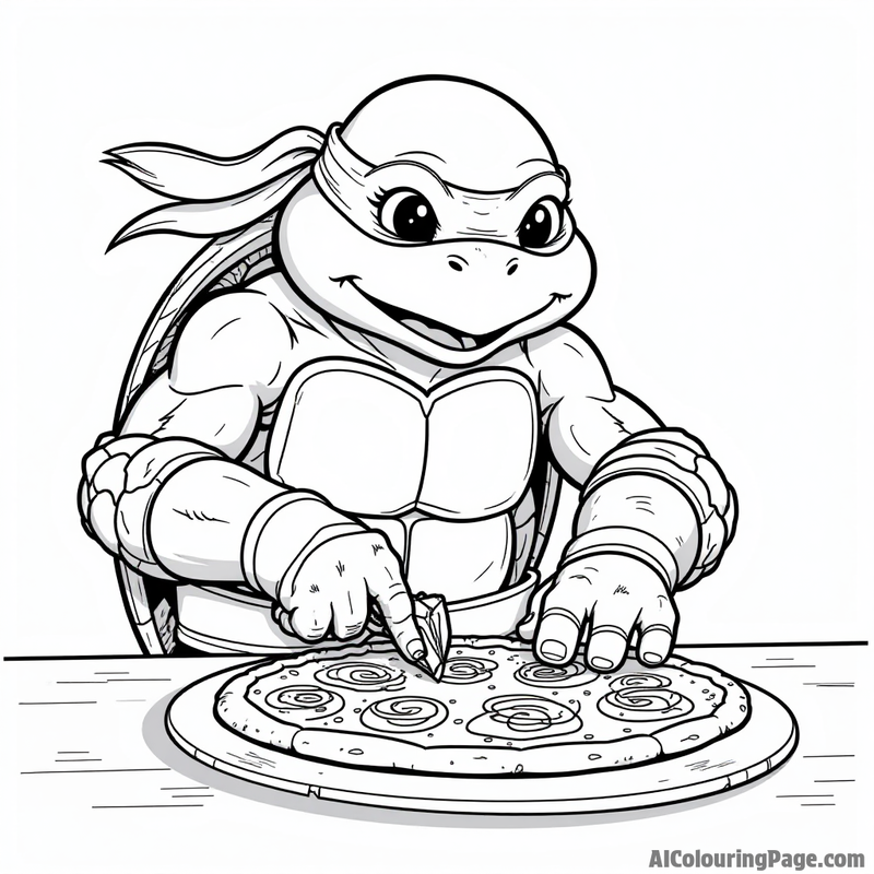 Ninja Turtle making a pizza