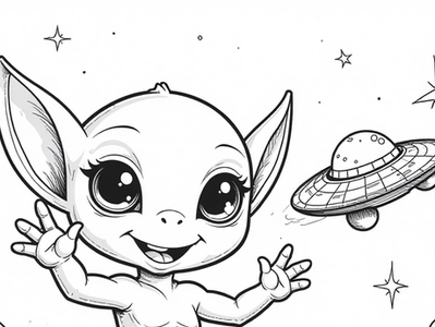 Free Alien Coloring Pages