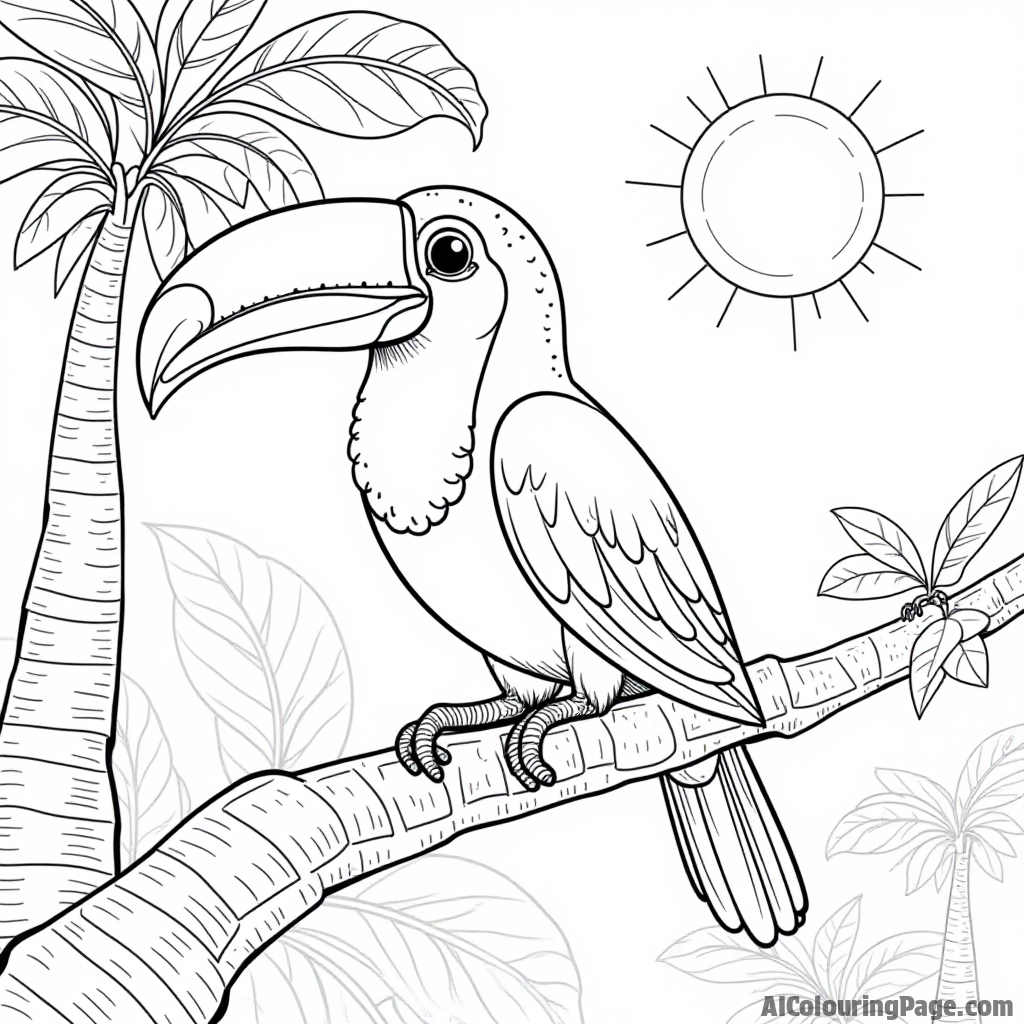 Free Toucan Coloring Pages