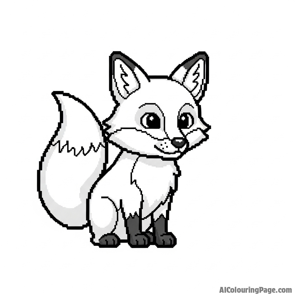 A pixel art rendering of a fox for a retro 16-bit video game.