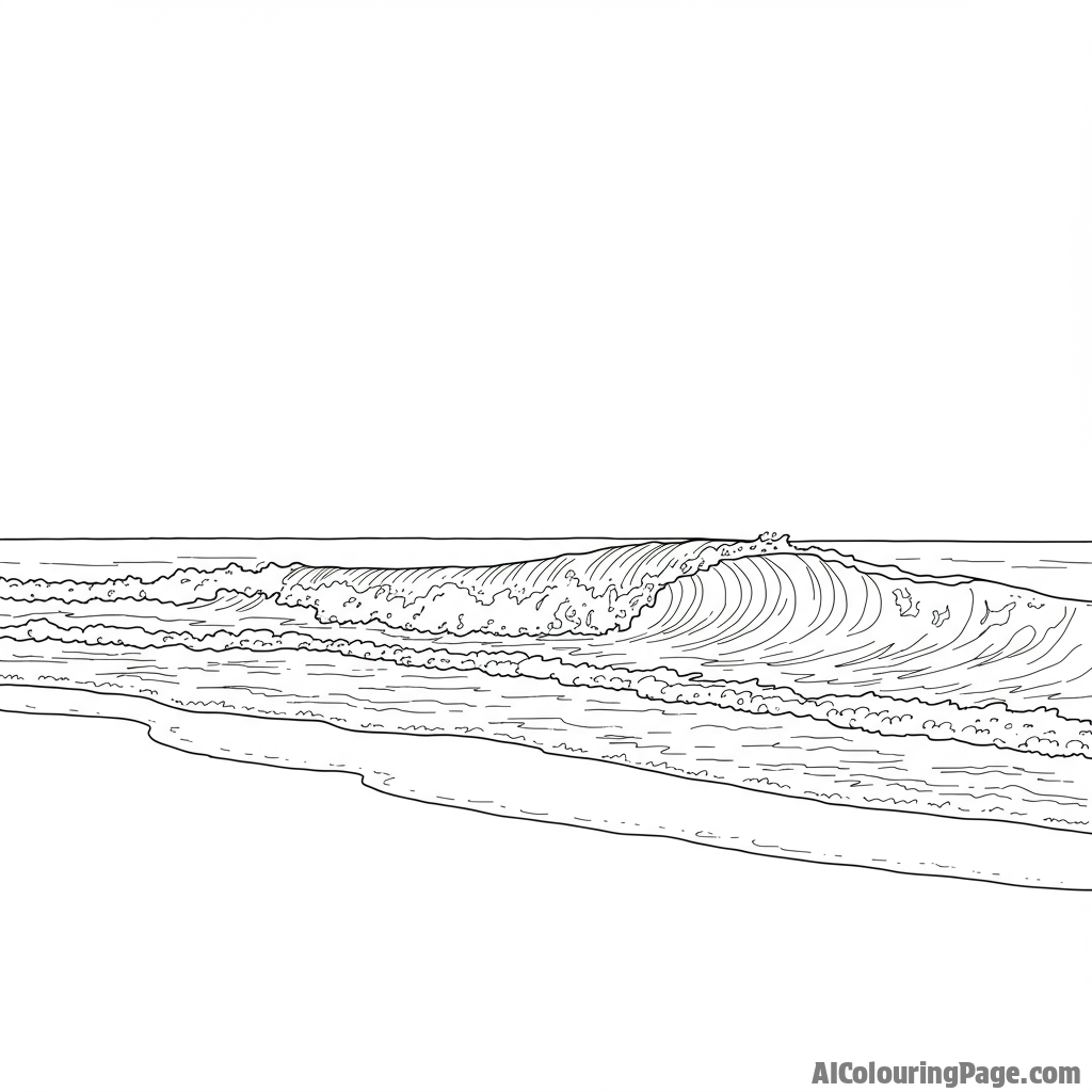 Waves crashing gently on a clean, sandy beach.