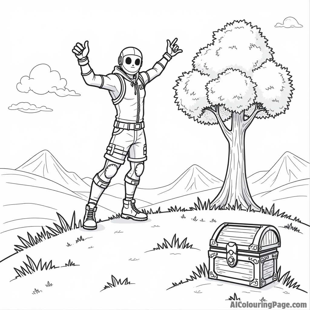 Free Fortnite Coloring Pages - Print in 60 Seconds | AI Colouring Page
