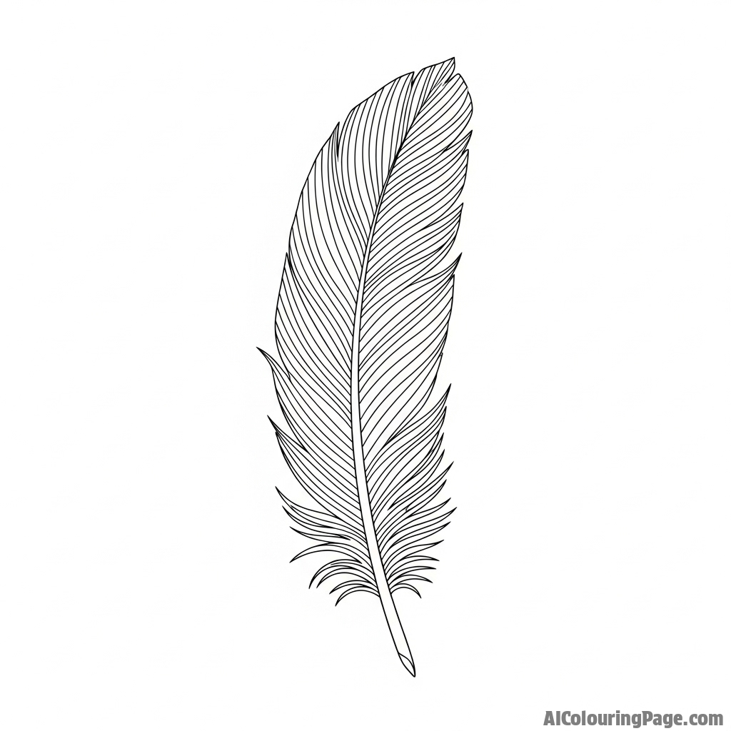 Eagle feather floating gently downwards.
