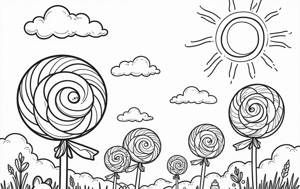 Free Lollipop Coloring Pages