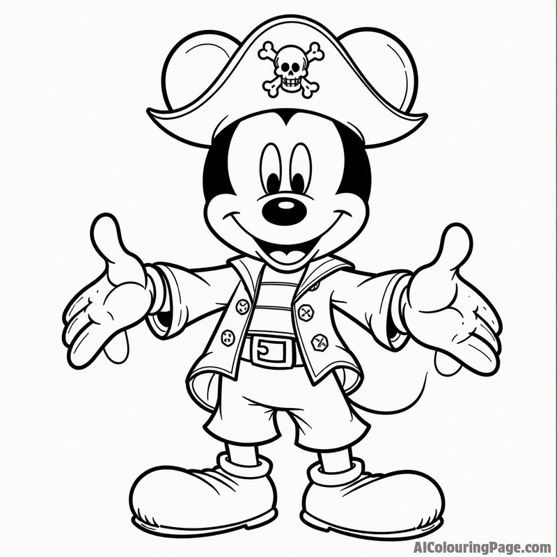 Mickey Mouse as a pirate