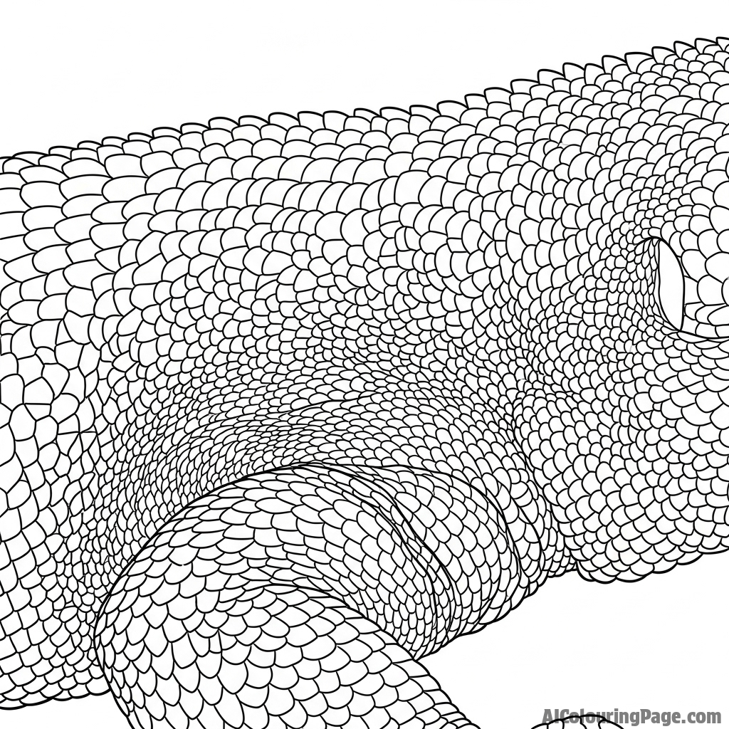 A photorealistic rendering of a lizard's scaly hide in extreme detail.